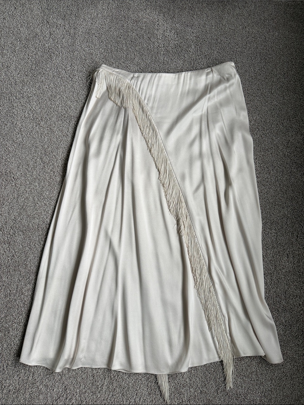 Vince fringe satin skirt size 12